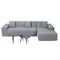 Deko Living 4 Piece Gray Outdoor Compressed Foam Sectional Sofa Lounger and Table Set COP30018 - alternate 3