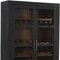 Homeroots 80in Dark Gray Distressed Solid Wood Bar Cabinet With Two Doors 489038 - alternate 3