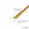 M-D Building Products Aluminum, Satin Brass, 96 in L, 1.375 in W 43714 - alternate 2