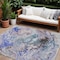 Homeroots 9' X 12' Beige Blue And Taupe Abstract Washable Indoor Outdoor Area Rug 577954 - alternate 1