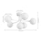 Jonathan Y Olivier Parisian 24" 6-Light Globe Modern Industrial Iron Bistro LED Semi Flush Mount, White JYL9542D - alternate 7