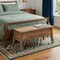 Homeroots 39in Brown Solid Wood Storage Bench With Flip Top 718232 - alternate 4