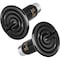 Yssoa 75MM 75W Ceramic Heat Emitter Reptile Heat Lamp Bulb No Light Emitting Brooder Coop Heater, 2PK PTCRHL75X2 - alternate 1