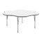 Flash Furniture Wren 60 in Flower Adjustable Height Activity Table, Thermal Laminate Top, Short Legs, White XU-A60-FLR-WHT-T-P-GG - alternate 1