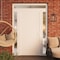 Vdomdoors Front Exterior Prehung Metal-Plastic Door, Manux 8111 White Silk, 2 Side and Top Sidelite Transom,  MANUX8111EXD-WS-W14+36+14xH80+14-LH - alternate 2