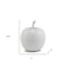 Homeroots 6" White Aluminum Decorative Apple Tabletop Sculpture 383764 - alternate 3