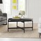 Homeroots 32" Gray And Black Concrete And Metal Round Coffee Table 520641 - alternate 5