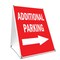 Signmission Additional Parking With Arrow, 36 Inch x 24 Inch A-frame Yard Sign, Plastic Sign SBC-2436-Additional Parking With Arrow - alternate 1