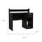 Homeroots 40" Black and Brown Wood Computer Desk 403785 - alternate 3