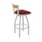 Holland Bar Stool Co Revelle 30in Swivel Bar Stool with Anodized Nickel Finish, Medium Back and Graph Ruby Seat 881 - alternate 5