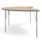 Flash Furniture Commercial Adjustable Height Kidney Activity Table-Standard Legs in LT NAT XU-A4872-KIDNY-LTNAT-T-A-GG - alternate 6