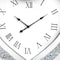 Homeroots 27" Silver Faux Crystal And Mirrored Glass Silent Analog Heart Wall Clock 635638 - alternate 6