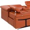 Homeroots Camel Italian Leather Power Reclining U Shaped Eight Piece Sectional With Console 634668 - alternate 7