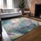 Homeroots 5' X 8' Beige Blue and Gray Abstract Washable Non Skid Indoor Outdoor Area Rug 559563 - alternate 5