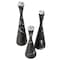 Fabulaxe Marble Resin Candle Holders - Pack of 18 Black Decorative Taper Candlesticks for Home Decor,  QI004063.BK.6 - alternate 6