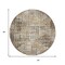 Homeroots 8' Brown And Ivory Round Geometric Washable Indoor Outdoor Area Rug 631995 - alternate 5