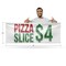 Signmission Pizza Slice $4, 36 Inch x 96 Inch, Vinyl Banner B-96-30808 - alternate 3