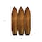 Homeroots 71" Brown Solid Wood Folding Three Panel Screen Room Divider 342735 - alternate 4