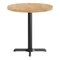 Flash Furniture Bennett 30 in Round Solid Wood Commercial Indoor Tabletop in Natural with 22 in x 22 in Table Height GSF-RD30-NAT-T2222-GG - alternate 3