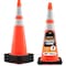Xpose Safety Traffic Safety Cone, 36 in, PVC, Dual 6 in & 4 in Reflective Collar, DOT Approved, Orange, 4 pk OTC36-64-4-X-S - alternate 1