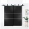 Sartodoors Slab Barn Door Panel, Planum 0110 Black Matte and Aluminum Strips, Sturdy Finished Modern Doors, Po PLANUM0110S-BLK-30 - alternate 1