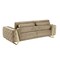 Homeroots 90" Cream Italian Leather Solid Wood Sofa 720448 - alternate 4