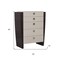 Homeroots 48" Refined Beige High Gloss Chest 329661 - alternate 3