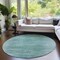 Homeroots 8' Aqua And Teal Blue Round Abstract Washable Indoor Outdoor Area Rug 587628 - alternate 6
