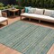 Homeroots 10' X 14' Teal Blue Gold And Taupe Southwestern Washable Indoor Outdoor Area Rug 615985 - alternate 1