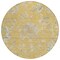 Homeroots 8' Gold Beige And Fern Green Round Floral Washable Indoor Outdoor Area Rug 589466 - alternate 3
