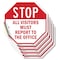 Signmission Stop All Visitors Must Report to Th, 4 inch X 4 inch, Vinyl Decal, 5PK OC-D-5PACK-4-246 - alternate 1