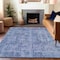 Homeroots 10' X 14' Blue And Ivory Abstract Washable Indoor Outdoor Area Rug 615445 - alternate 6
