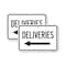 Signmission Deliveries With Left Arrow, Heavy-Gauge Aluminum, 18" x 24", A-1824-25264 A-1824-25264 - alternate 1