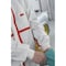 3M Disposable Coverall, Knit Cuffs & Attached Hood, White/Red, L, 4565-BLK-L, 25/Case 7000109047 - alternate 5
