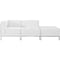 Flash Furniture HERCULES Imagination Series Melrose White LeatherSoft 3 Piece Chair & Ottoman Set with Ganging Clips ZB-IMAG-SET6-WH-GG - alternate 1