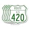 Signmission Route Marker Shield Sign Us 420, 12 inch X 12 inch, Aluminum Metal Sign, 5PK SHI-A-5Pack-12-477 - alternate 1