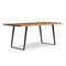 Homeroots 72" Natural and Black Solid Wood and Iron Frame Base Dining Table 640704 - alternate 1
