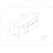 Homeroots Modern White And Natural Asymmetrical TV Stand 389032 - alternate 5