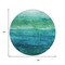 Homeroots 8' Teal Blue And Green Round Abstract Washable Indoor Outdoor Area Rug 618162 - alternate 5