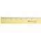 Westcott Flat Wood Ruler With Two Double Brass Edges, Standard/Metric, 12 in, Clear Lacquer Finish, 3PK 05221 - alternate 3