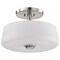 Nuvo Lune, 3 Light Semi-Flush, Brushed Nickel Finish, Etched White Glass 60/8229 - alternate 1