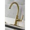 Kingston Brass Single-Handle Kitchen Faucet with Brass Side Sprayer, Brushed Brass KS2437KL - alternate 4