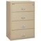 Fireking 31-15/16" W 4 Drawer Fire-Resistant Lateral File Cabinet, Parchment, Letter/Legal 4-3822-CPA - alternate 1