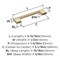 Amerock Versa 5-1/16 inch (128mm) Center-to-Center Golden Champagne Cabinet Pull, 25PK 25VMP36913BBZ - alternate 4