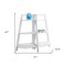 Homeroots 47" White Six Tier Etagere Bookcase 489810 - alternate 4