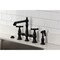 Kingston Brass Bridge Kitchen Faucet with Brass Sprayer, Matte Black KS7270BEXBS - alternate 4