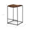 Homeroots Brown and Black Genuine Leather and Iron Backless Counter Height Bar Chair 605941 - alternate 3