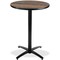 Kfi Round KFI 36in Walnut Breakroom Table with Arched X Base, HPL Top, Walnut T36RD-B2125-38-WL - alternate 1