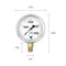 Zenport Glycerin Liquid Filled Pressure Gauge, 4000 PSI LPG4000 - alternate 3