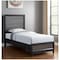 Homeroots Black and Gray Wood Twin Bed Frame 564765 - alternate 1